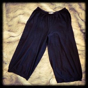 Wide-leg Linen Blend Pants Small